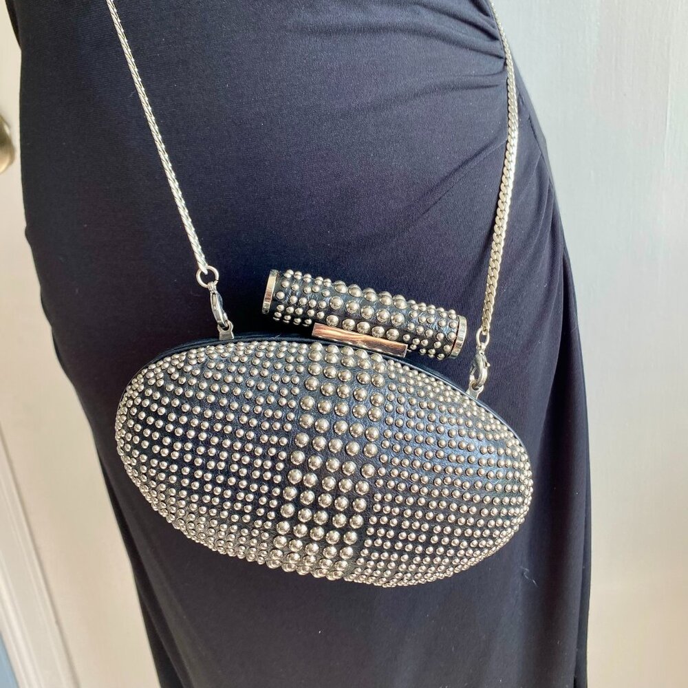 Rebecca Minkoff Mini Studded Evening Crossbody — Bold, Compact & Event‑Ready